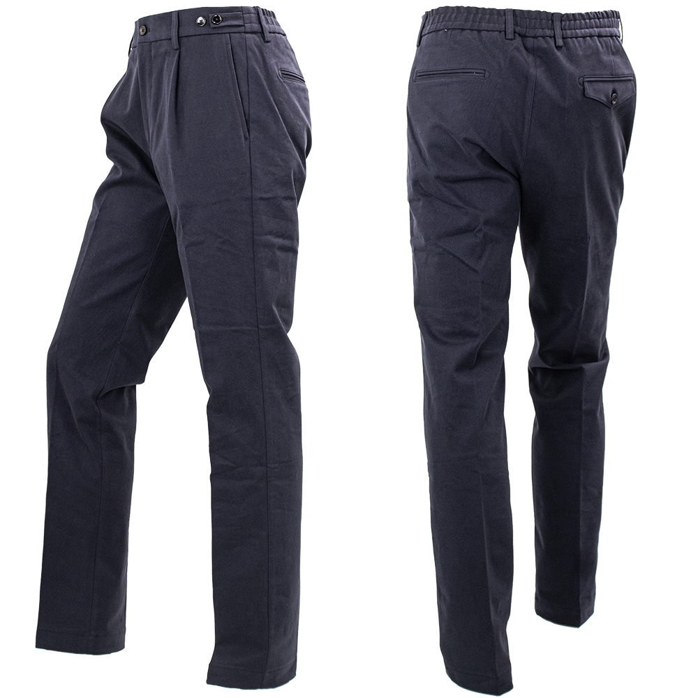 ベルウィッチ パンツ メンズ ウォッシュドストレッチコットン 1タック