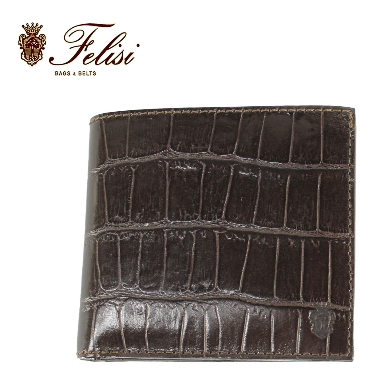 セール MORESCHI モレスキー 長財布 二つ折り クロコダイル 緑 美品□モレスキー MORESCHI□シンプル レザーウォレット 二つ折り長