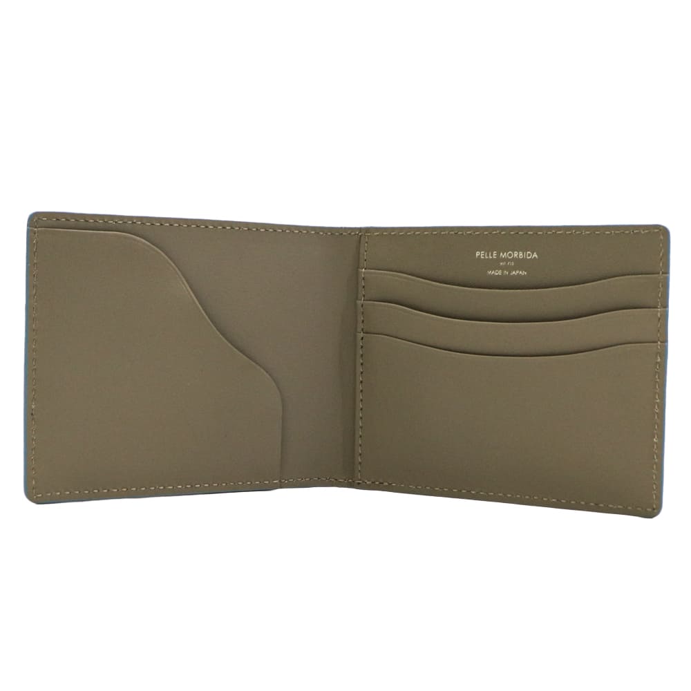 PELLE MORBIDA Barca（バルカ） グレージュ ペッレモルビダ 財布 バルカ フルグレインレザー コンパクトウォレット