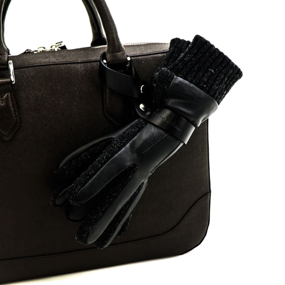 ピアッツアインモーダ 手袋 メンズ ラムレザー ファーライニング