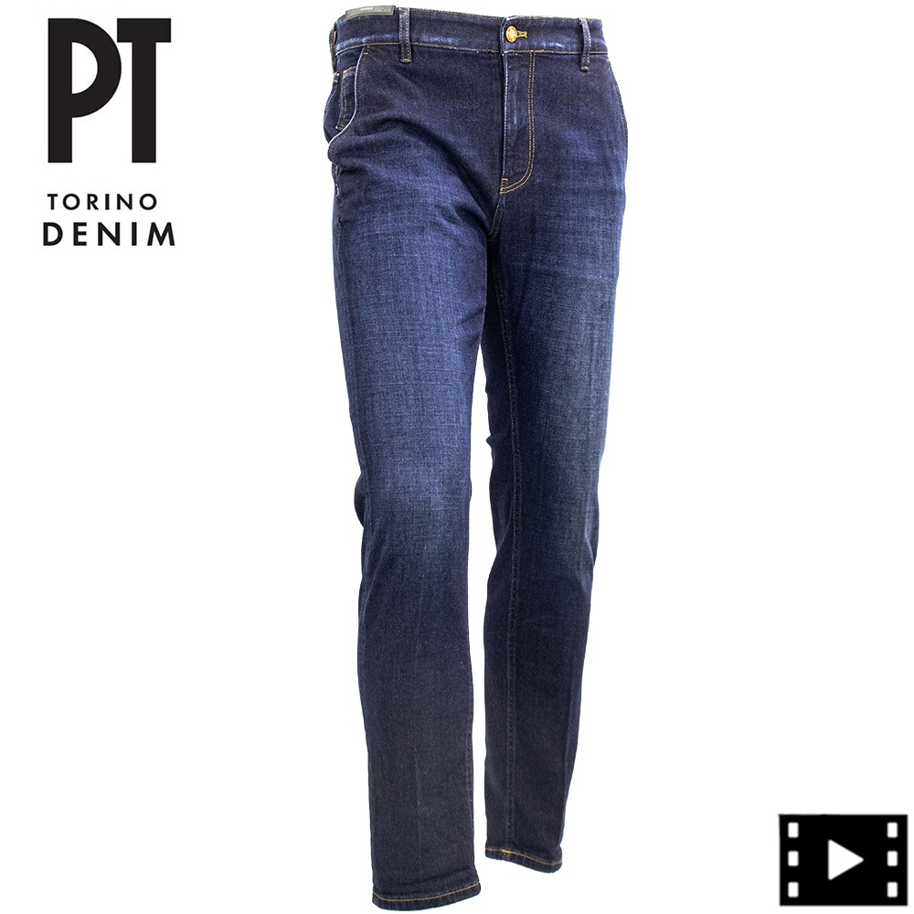 ピーティートリノデニム ストレッチ テーパード デニムスラックス PT TORINO DENIM INDIE PTD C5ZP01Z0 CA5950 MN07 秋冬新作