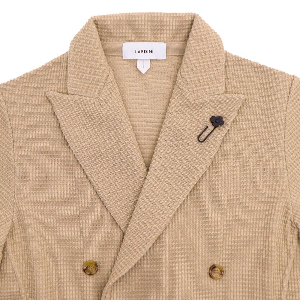 ラルディーニ ジャケット メンズ ワッフル編み ウール ダブルブレスト