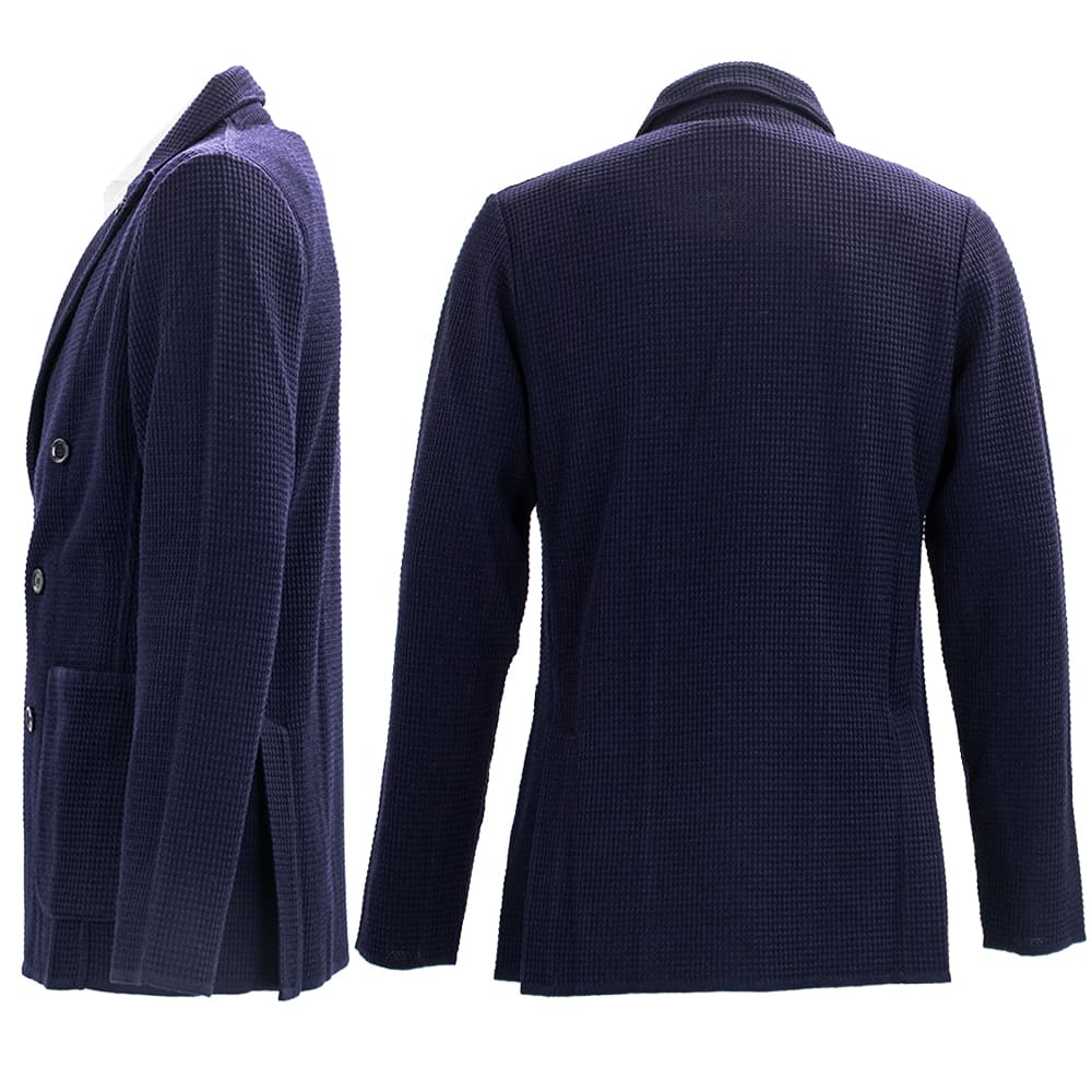 LARDINI ダブルブレスト ネイビー ジャケット‼️サマージャケット⭐️ LARDINI ラルディーニ サマーニット ジャケット ダブル 12ゲージ