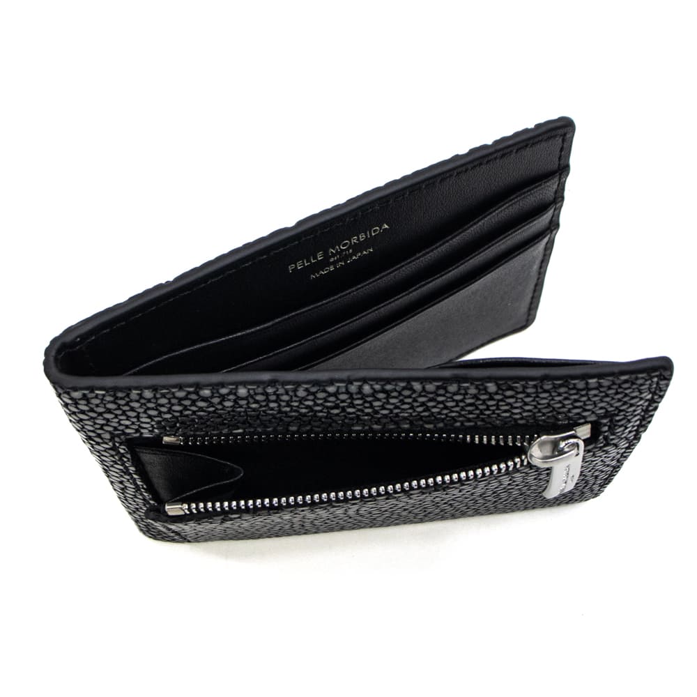 ペッレモルビダ 財布 エイ革 スティングレイ 二つ折り ミニ財布 コンパクト財布 バルカ PELLE MORBIDA Barca PMO-SR004 PMO 秋冬新作