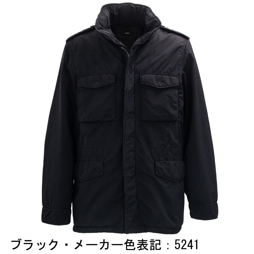 アスペジ ブルゾン メンズ 中綿 パデッド ガーメントダイ フィールド