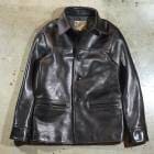 Y'2 LEATHER ワイツーレザー【EC-76】【ECO HORSE 30’S CAR COAT≪BLACK≫】≪エコホース≫カーコート レザーハーフコート 馬革 日本製
