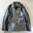 Y'2 LEATHER ワイツーレザー【EC-76】【ECO HORSE 30’S CAR COAT≪OLIVE≫】ホースハイド≪エコホース≫カーコート 革厚約1.8mm MADE IN JAPAN