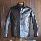Y'2 LEATHER �磻�ġ��쥶����EC-77�ۡ�ECO HORSE LIGHT CAR COAT��BLACK��ۥۡ����ϥ��ɢ㥨���ۡ��� 1.3mm�䥫�������� MADE IN JAPAN
