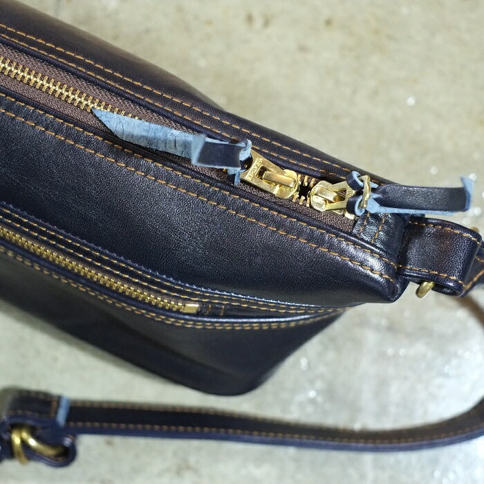 ワイツーレザー　インディゴ　ショルダーバッグ ホースハイド Y'2 LEATHER（ワイツーレザー） 】 ホースハイドショルダーバッグ