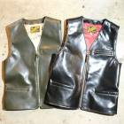 Y'2 LEATHER 磻ġ쥶PV-05ۡVINTAGE HORSE LIGHT ZIP VESTۢBLACK / OLIVEӥơۡ饤ȥåץ٥ ϳ 