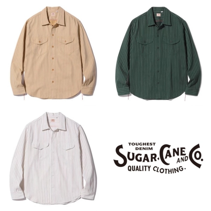 SUGAR CANE シュガーケーン【SC28652】【COKE STRIPE WORK SHIRT
