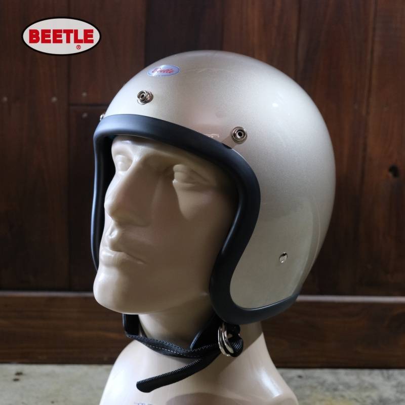 ジェットヘルメット 　BEETLE オーシャンビートル OCEAN BEETLE オーシャンビートル 【BEETLE L.A.C-2】≪シャンパン
