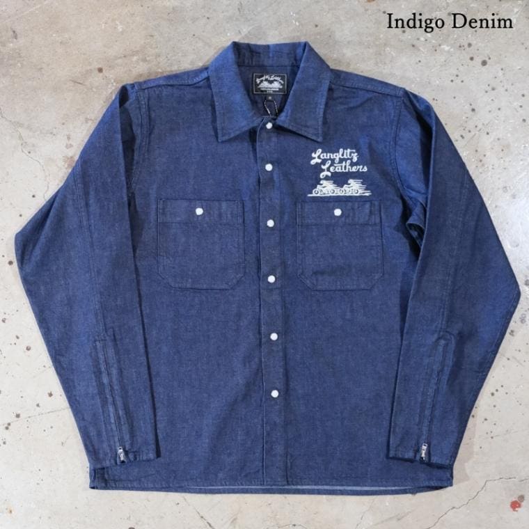 45R シャツデニムのカットワークdeTシャツ 45R シャツデニムのカットワークdeTシャツ