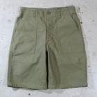 BUZZ RICKSON’S バズリクソンズ【BR51735】【TROUSERS, MEN'S, COTTON SATEEN OLIVE GREEN QM SHADE 107, TYPE I, CLASS SHORTS】ショートパンツ ベイカー