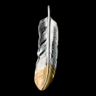 MOTOR NEW VINTAGE ⡼FT-01RۡFEATHER PENDANT (18K GOLD ACCENT)  ۢLARGE ե()  MOTO LEATHER 