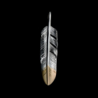 MOTOR NEW VINTAGE ⡼FT-05LۡFEATHER PENDANT (18K GOLD ACCENT) ۢMEDIUMե() MOTO LEATHER 