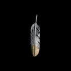 MOTOR NEW VINTAGE �⡼������FT-09L�ۡ�FEATHER PENDANT (18K GOLD ACCENT) �ۢ�SMALL�� ��⾮�ե�����(��) MOTO LEATHER 