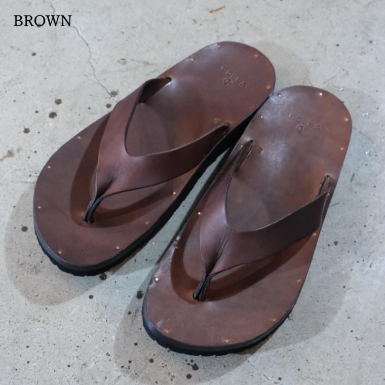 ヴァスコ スタッズ付きダークブラウンレザーサンダル Vasco / ヴァスコ VASCO サンダル VS-100L Leather Travel Sandal