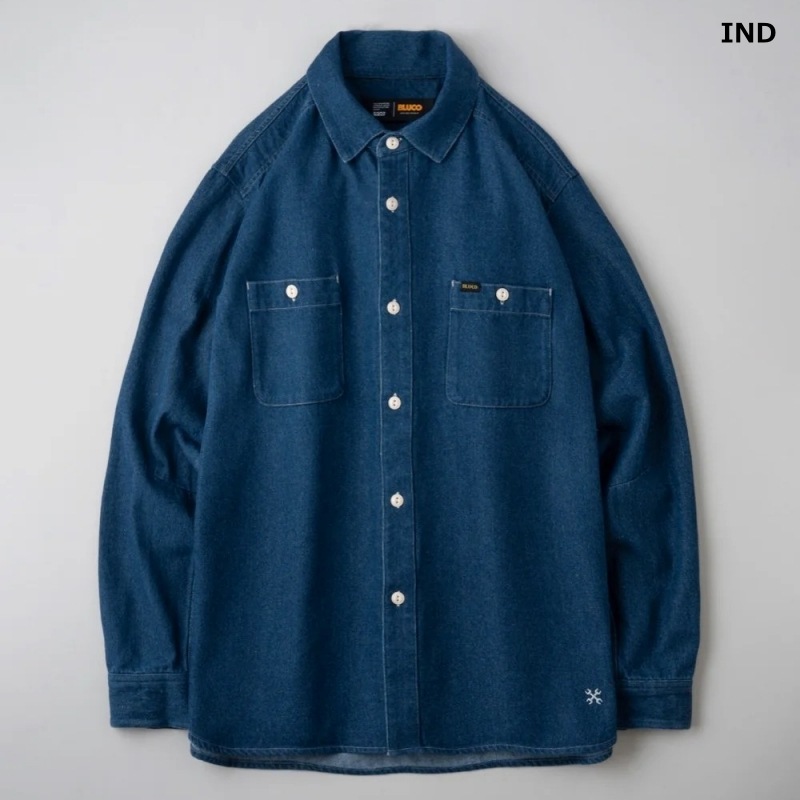 BLUCO ブルコ【145-11-001】【8oz DENIM WORK SHIRTS】デニムワーク