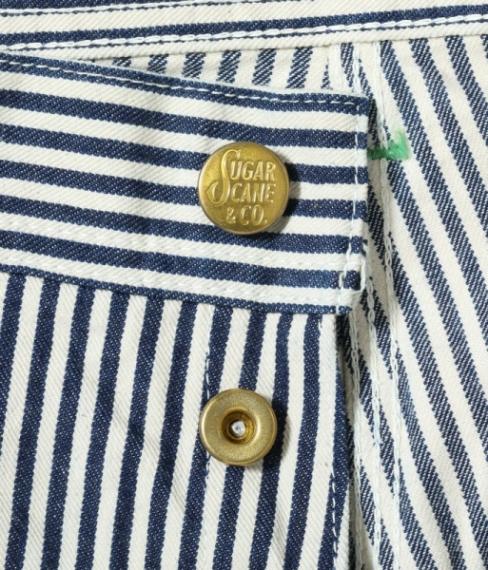 SUGAR CANE シュガーケーン【SC42496】【11oz. HICKORY STRIPE WORK