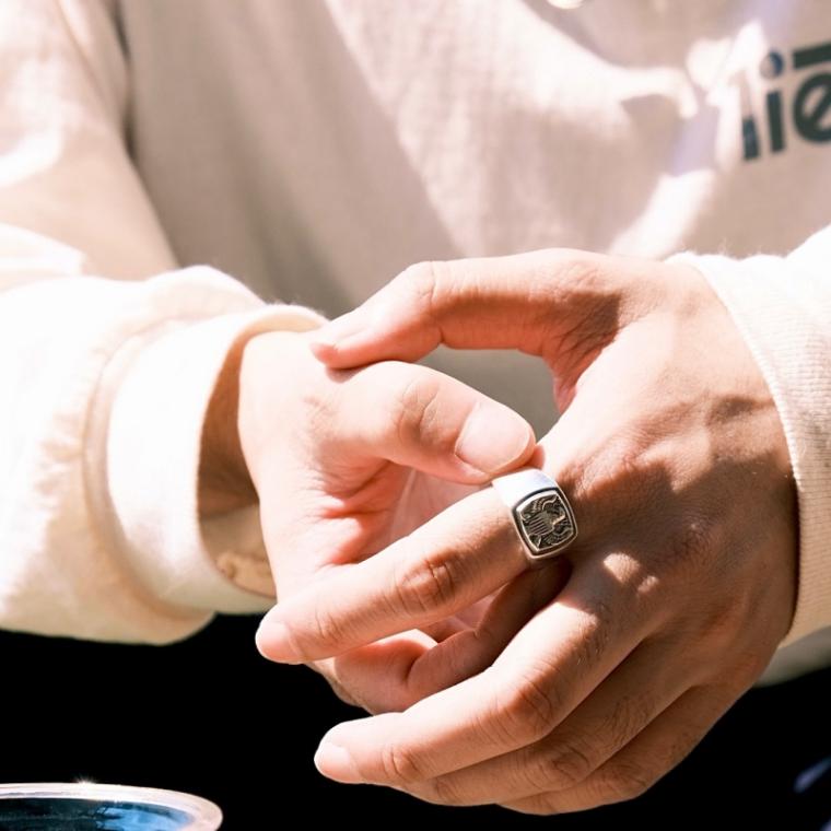 RAOING ローイング【Half Dollar Signet Ring】ハーフダラーシグネット