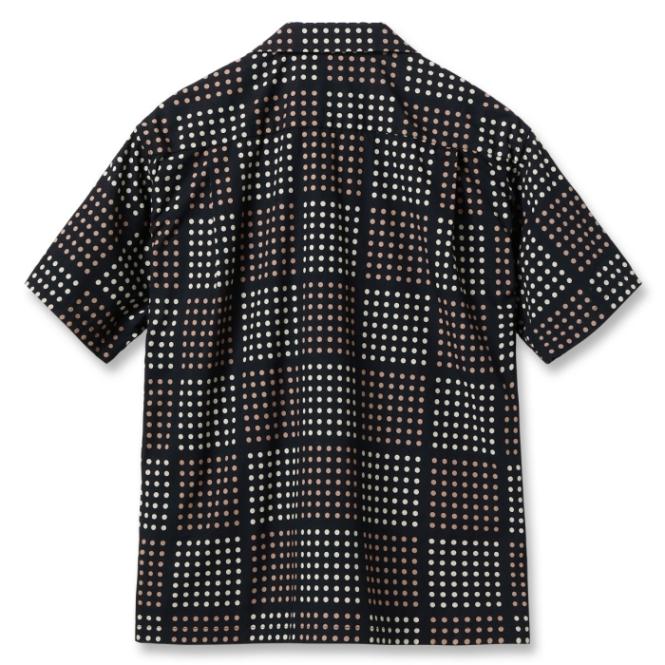 LEONARD PARIS　シルクプリントワンピース　ビー玉柄　ポロシャツ LEONARD PARIS シルクプリントワンピース ビー玉柄 ポロシャツ