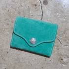 FUNNY ファニー【COSMO≪シルキースエード≫】KELLY GREEN ケリーグリーン コスモ ミドルウォレット ミニウォレット カウハイド 日本製
