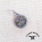 STAMP WORKS ץSWP-015ۡSwastika PendantۢBrass䥹凉ƥڥ ͥå쥹ȥå ϥɥᥤ С ֥饹 SILVERxBRASS