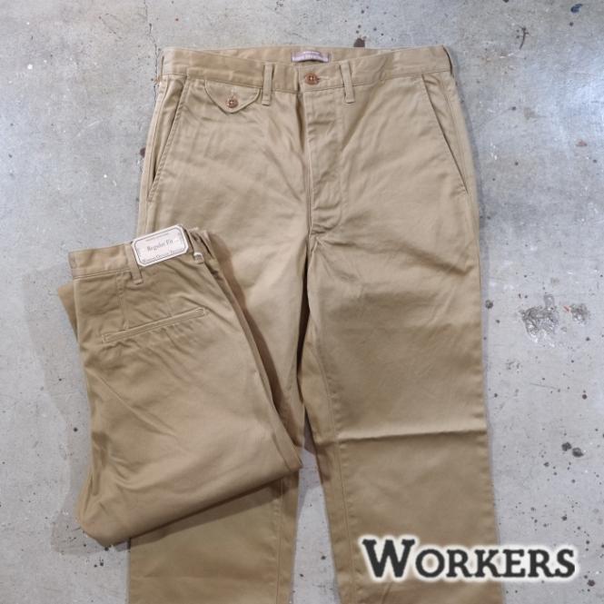 WORKERS ワーカーズ【Officer Trousers Regular】≪10oz USMC Khaki