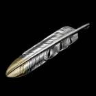 MOTOR NEW VINTAGE �⡼������FT-50�ۡ�FEATHER PENDANT (18K GOLD ACCENT) �ۢ�LARGE�� �����ե�����(���ȥ졼��)  MOTO LEATHER 