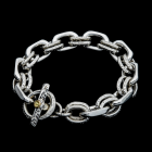 MOTOR NEW VINTAGE ⡼BR-01ۡUEDA HANDMADE CHAIN BRACELET (18KGOLD ACCENT) K18᥿եϥɥᥤɥ֥쥹å TС
