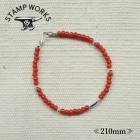 STAMP WORKS ������ץ������Glass Beads Bracelet�ۢ�210mm�䥬�饹�ӡ����֥쥹��å� ����ƥ������ӡ��� SILVER925 �ϥ�ɥᥤ��