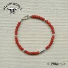 STAMP WORKS ������ץ������Glass Beads Bracelet�ۢ�190mm�䥬�饹�ӡ����֥쥹��å� ����ƥ������ӡ��� SILVER925 �ϥ�ɥᥤ��