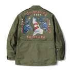 BUZZ RICKSONS �Х��ꥯ���󥺡�BR15723�ۡ�Type M-1943 ��BUZZ RICKSON MFG. CO.�� HAND PAINT "DRAGON & LADY" �ۥե�����ɥ��㥱�å� �ߥ꥿�꡼ ������