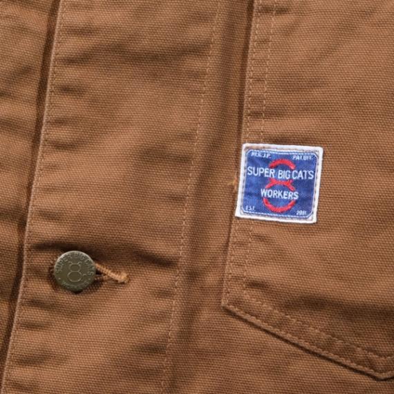 美品　Workers Railroad Jacket 38 ブラウン WORKERS / SUPER BIG CAT Railroad Jacket (Brown Duck) – McFly