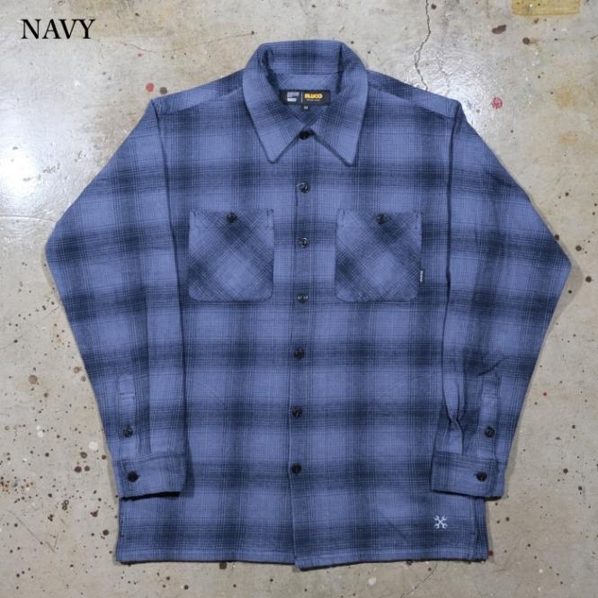 BLUCO ブルコ キルティングシャツ イエロー×ブラック - BLUCO(ブルコ