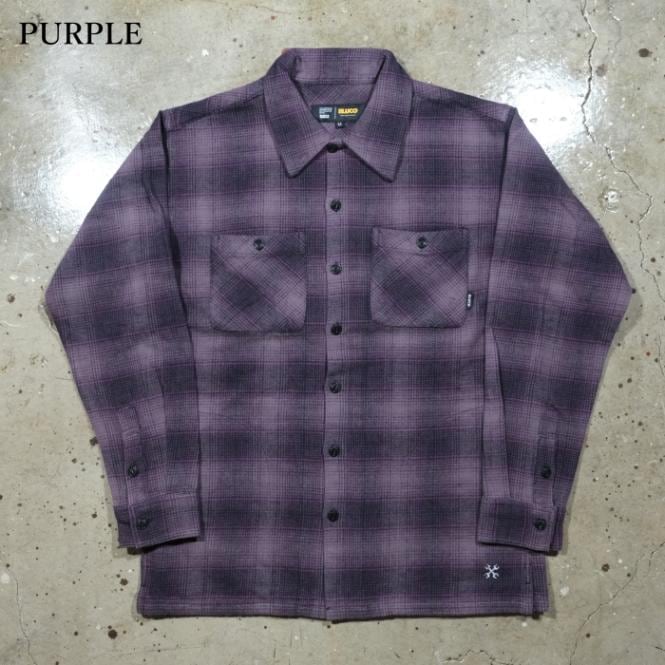 BLUCO ブルコ【155-11-047】【OMBRE CHECK FLANNEL SHIRT】オンブレー
