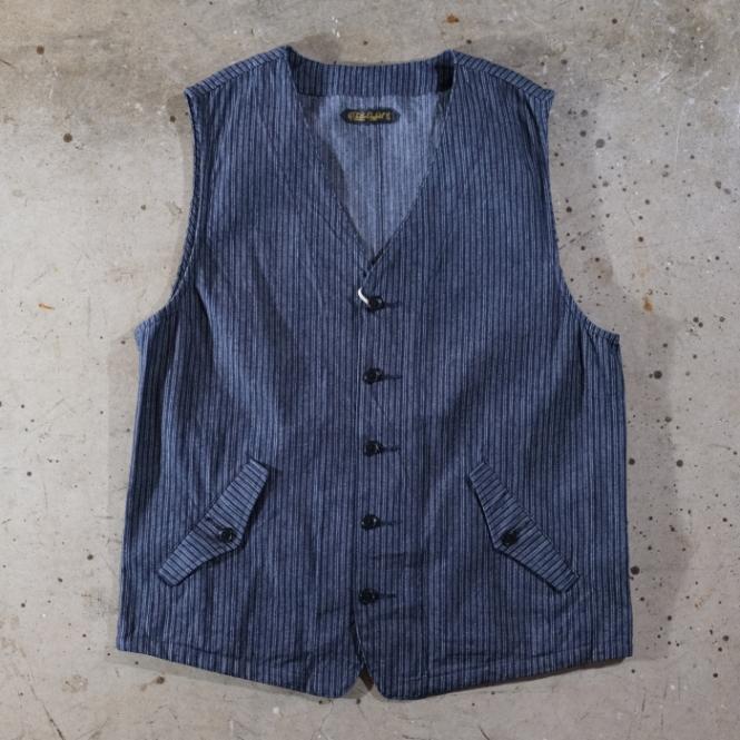 【新品・未使用、定価75,900円】YLÈVE ベスト ORGUEIL オルゲイユ【OR-4326】【Indigo Dobby Gilet】インディゴ
