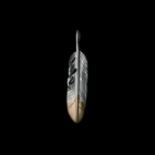 MOTOR NEW VINTAGE �⡼������FT-09R�ۡ�FEATHER PENDANT (18K GOLD ACCENT) �ۢ�SMALL�� ��⾮�ե�����(��) MOTO LEATHER 