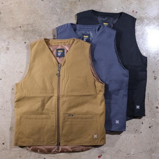 BLUCO ブルコ【155-35-012】【V NECK DUCK VEST】Vネックダックベスト