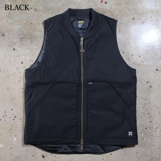 BLUCO ブルコ【155-35-013】【RIB COLLAR DUCK VEST】リブカラーダック
