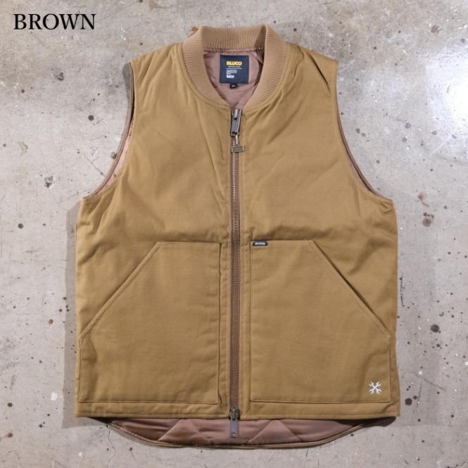 BLUCO ブルコ【155-35-013】【RIB COLLAR DUCK VEST】リブカラーダック