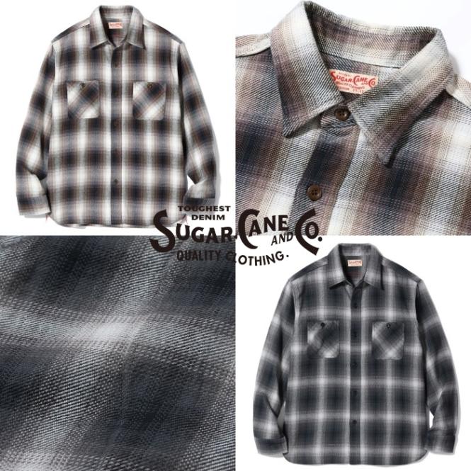 SUGAR CANE シュガーケーン【SC29561】【TWILL CHECK WORK SHIRT