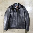 Y'2 LEATHER ワイツーレザー【WSR-45】【OILED ROUGH STEER SPORTS JACKET】≪BLACK(TEA-CORE)≫シングルライダース スポーツジャケット ステアハイド 日本製
