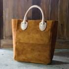 Y'2 LEATHER ワイツーレザー【BG-22】【STEER ROUGHOUT x KAKISHIBU HORSE TOTE BAG】ステアラフアウト 柿渋ホースレザー トートバッグ 馬革 日本製
