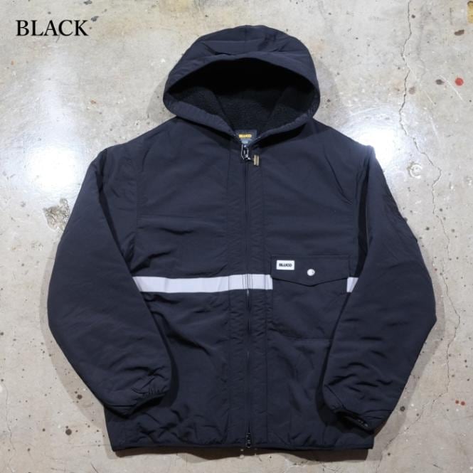 HOODED REFLECTOR JACKET (BLK)L/ブルコ BLUCO（ブルコ） 【セール10%OFF】BLUCO/ブルコ HOODED REFLECTOR