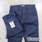WORKERS ���������Officer Trousers Regular Type2�ۢ�Indigo Herringbone�䥪�ե������ȥ饦������ �쥮��顼 �إ��ܡ��� COTTON100�� ������ 2026SS
