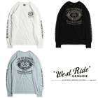 WESTRIDE ウエストライド【PT.L.TEE.26-01】プリント長袖Tシャツ ロングスリーブ ロンTEE コットン100% WRオリジナルボディ 日本製