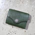 FUNNY ファニー【COSMO】≪エクストラシュリンク≫≪GREEN≫ ぺブル ミドルウォレット ミニウォレット カウハイド 日本製