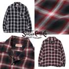 SUGAR CANE ���奬�������� ��SC29120�ۡ�RAYON OMBRE CHECK OPEN SHIRT�ۥ졼��󥪥�֥졼�����å������ץ󥷥�� ���� Ĺµ����� ������